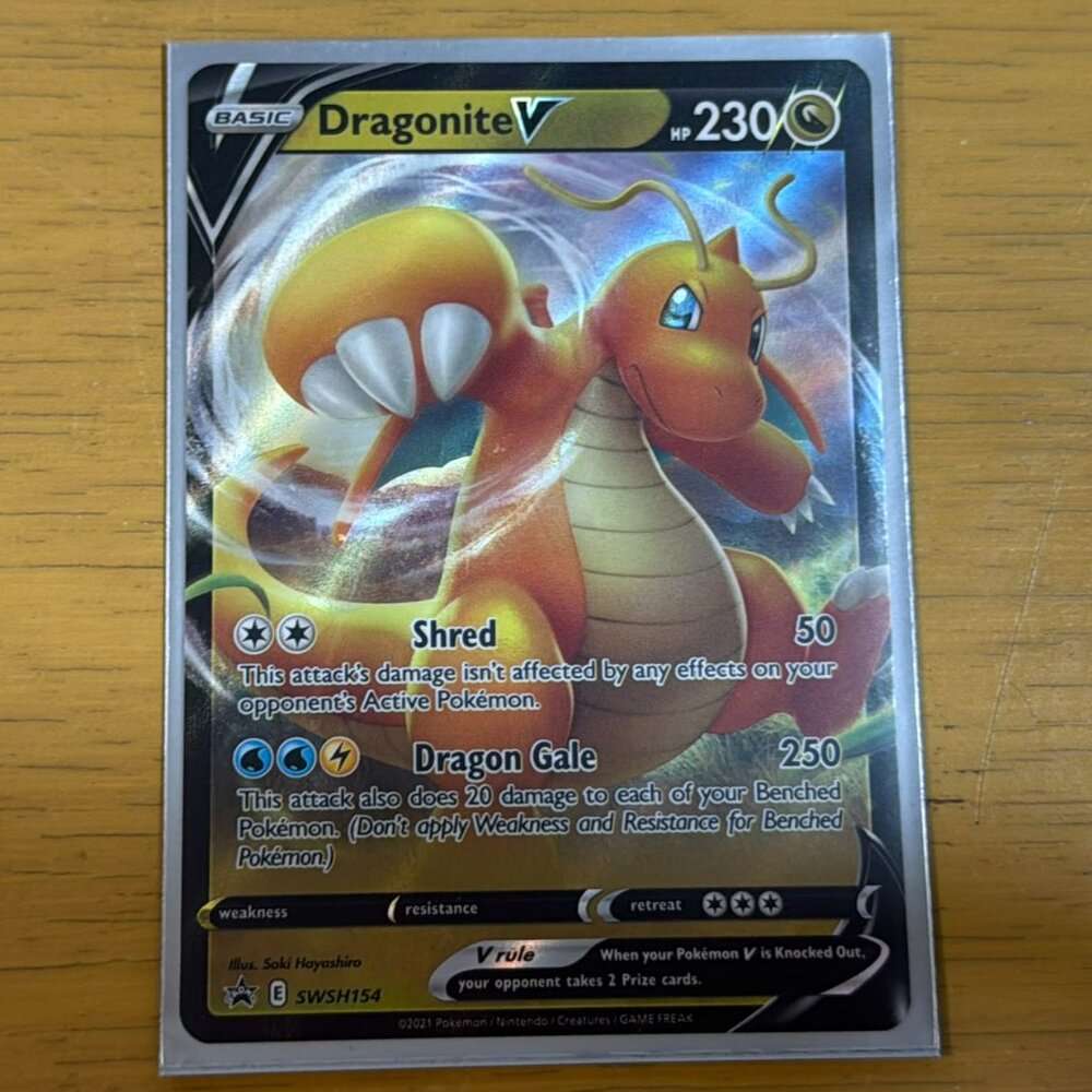 Pokémon Dragonite V SWSH154 Sword Shield Black Star Promo
